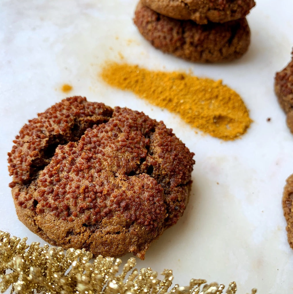 Turmeric Ginger Molasses Cookies